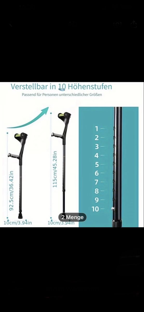 Gehhilfen: Unterarm Gehkrücken. NEU. – Neu und originalverpackt aus Huttwil von Nedja0 4