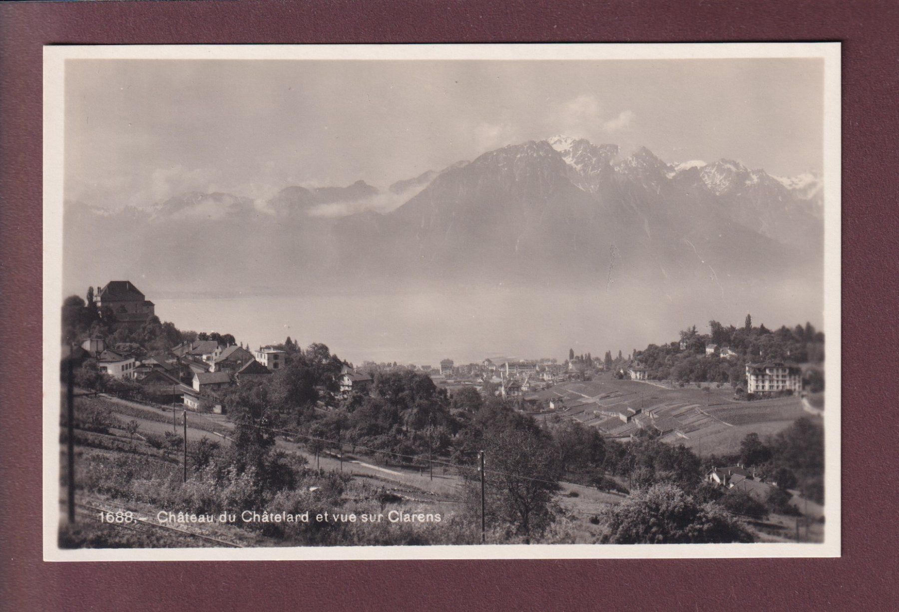 Cartoline postali: Château du CHÂTELARD - Clarens – Usato da Pully venduto da nicecards