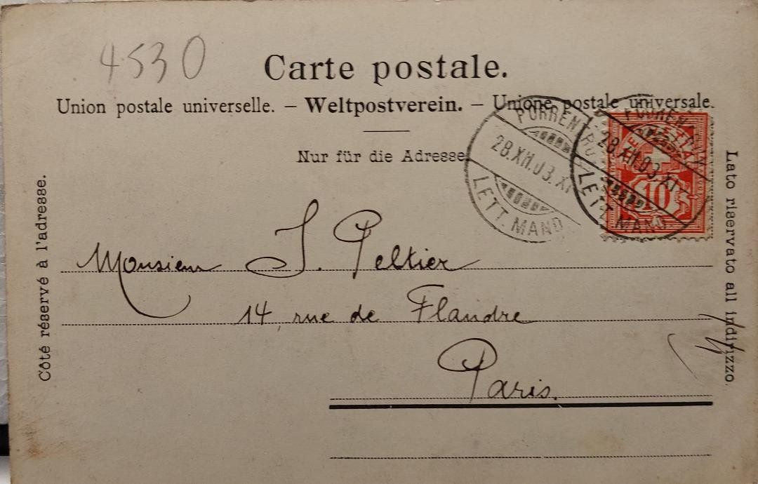 Cartoline postali: PORRENTRUY - 1903 – Usato da Delémont venduto da Domdom1 1