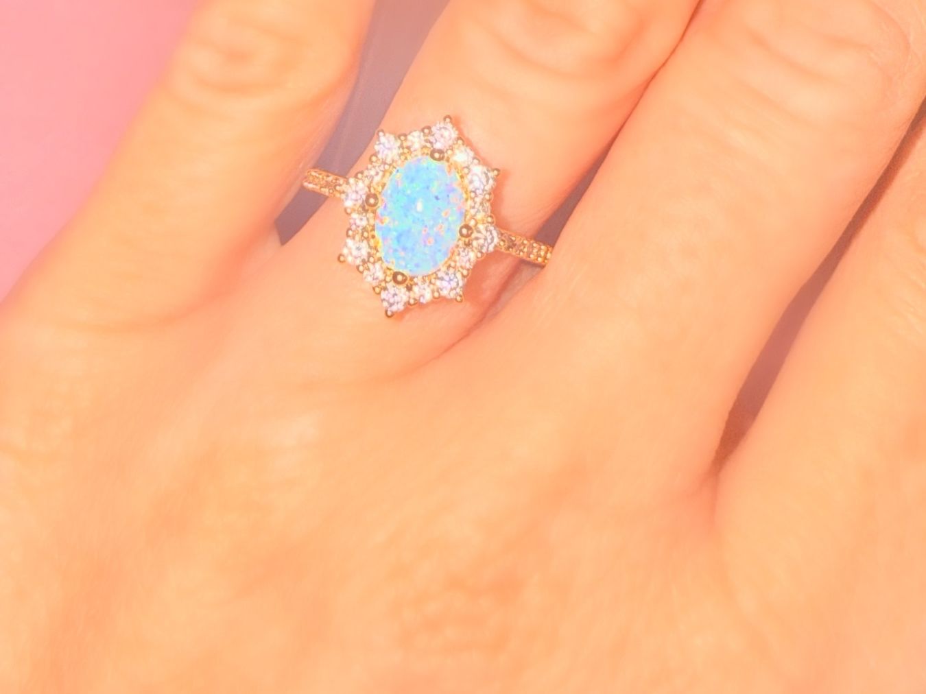 Anelli: Bague avec opale et zircons – Nuovo e nell'imballaggio originale da St-Maurice venduto da Sandrinette123 2