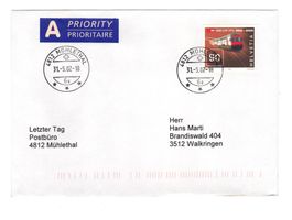 Letztagsbrief:  Poststelle 4812 MÜHLETHAL