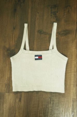 Tommy Jeans – Débardeur maille blanc (Taille M)