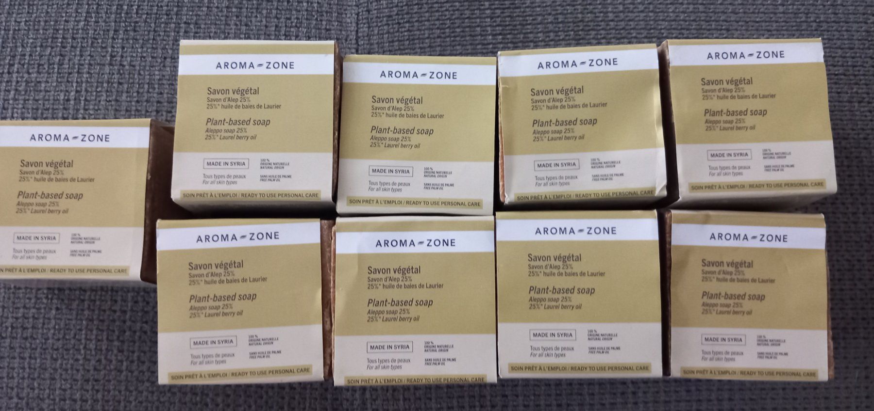 Duschen: 9 savons d'Alep- 25% laurier – Neu und originalverpackt aus Monthey von Faragon