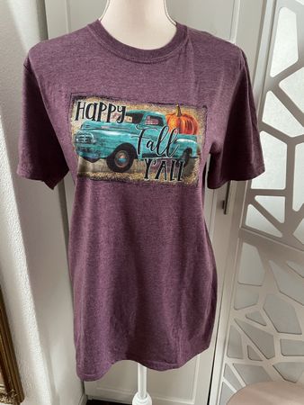 Happy Fall Y'all Herbst T-Shirt, Grösse M