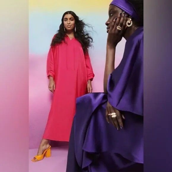 H&M Vestiti: Robe caftan rose "pink" en viscose H&M édition limitée S – Nuovo (secondo la descrizione) da Granges (Veveyse) venduto da Hey-ya 2