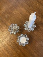 Vintage REIMS France Glas Teelicht-/Kerzenhalter