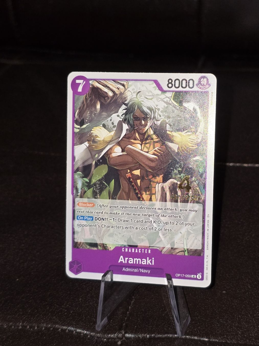 Bandai Carte collezionabili: Aramaki OP17-059 One Piece 4th Anniversary Release Event – Nuovo e nell'imballaggio originale da Bronschhofen venduto da dvnb
