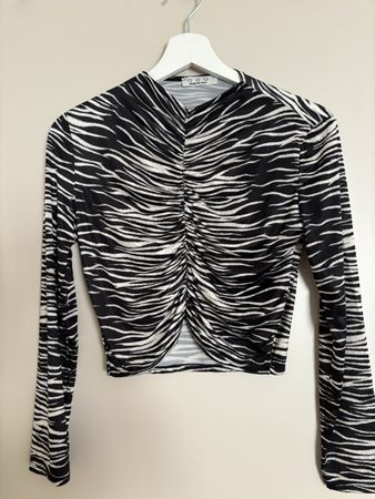 Zebra Print Shirt Italienische Markenkleidung Gr. S