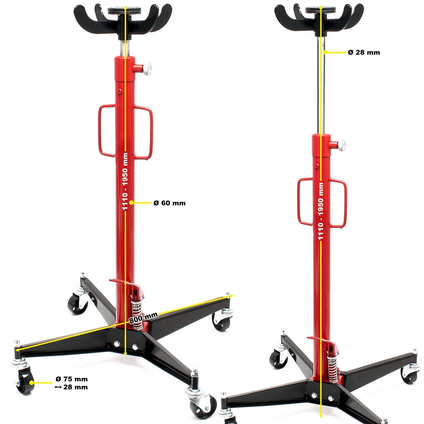 Tutti gli attrezzi: Mobiler Getriebeheber 500kg 110-190cm – Nuovo e nell'imballaggio originale da Bottighofen venduto da zaap 3