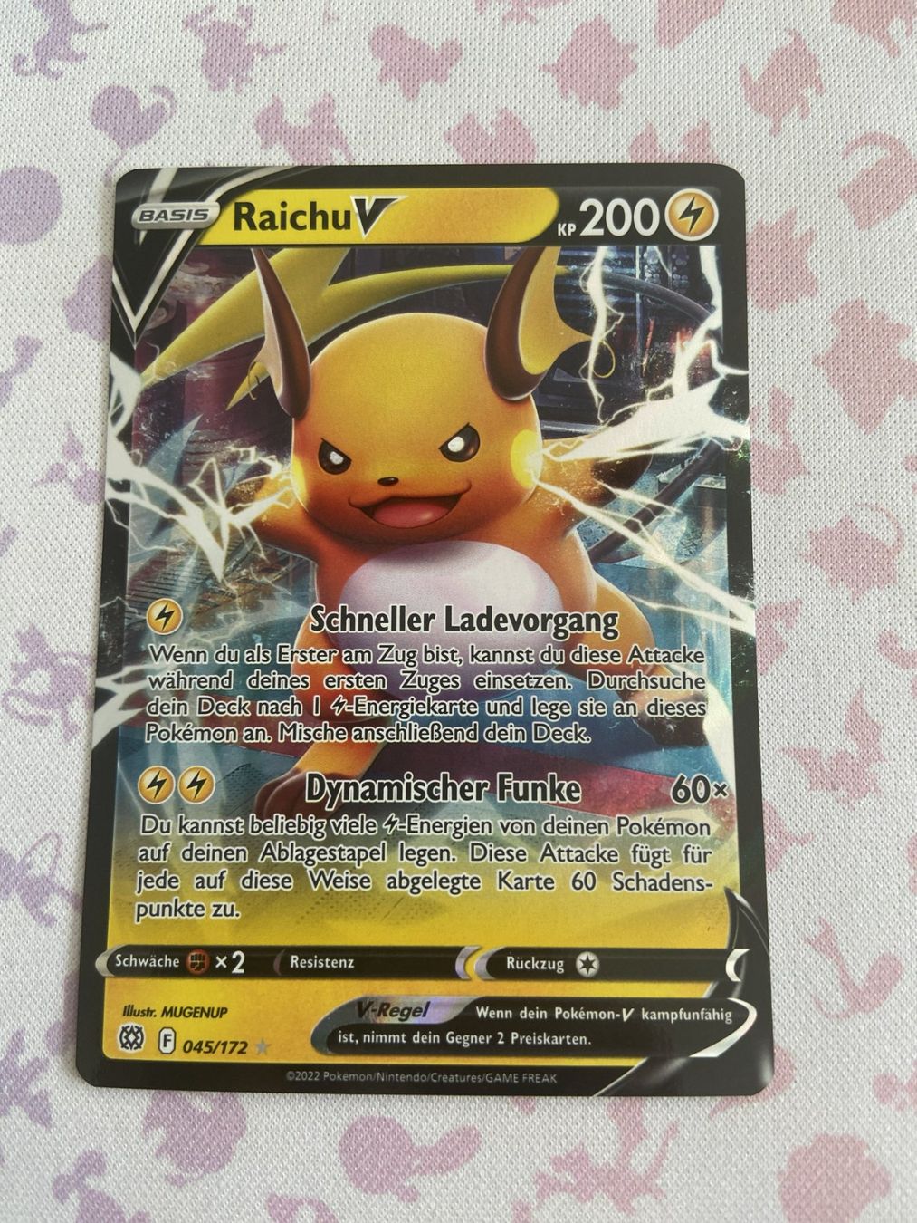 Karten: Raichu V 45/172 Strahlende Sterne – Gebraucht aus Reinach BL von Sobek96