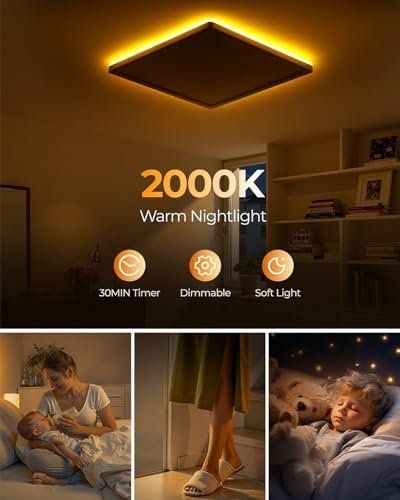 Kronleuchter & Deckenlampen: LED Deckenleuchte Flach Dimmbar 24W Deckenlampe 2000K Warm – Neu und originalverpackt aus Hundwil von pak_7zvn 3
