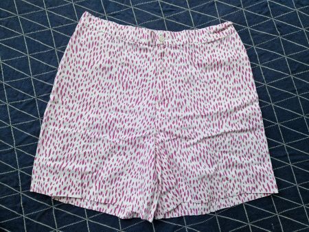 Migros Shorts pink-weiss Leinen XXL