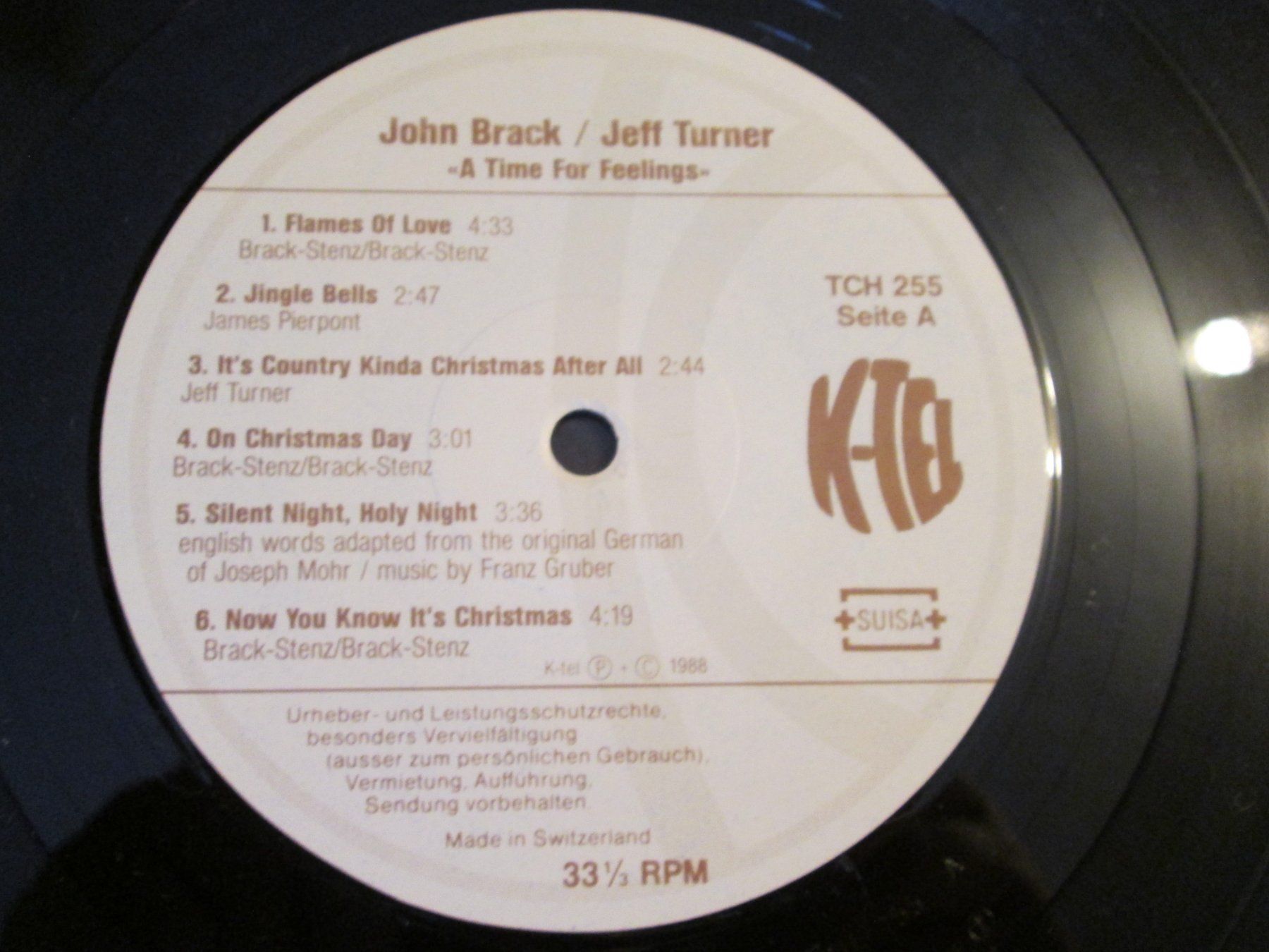 Schallplatten: Vinyle John Brack & Jeff Turner - A Time For Feelings – Gebraucht aus la Chaux-de-Fonds von Lampe 2