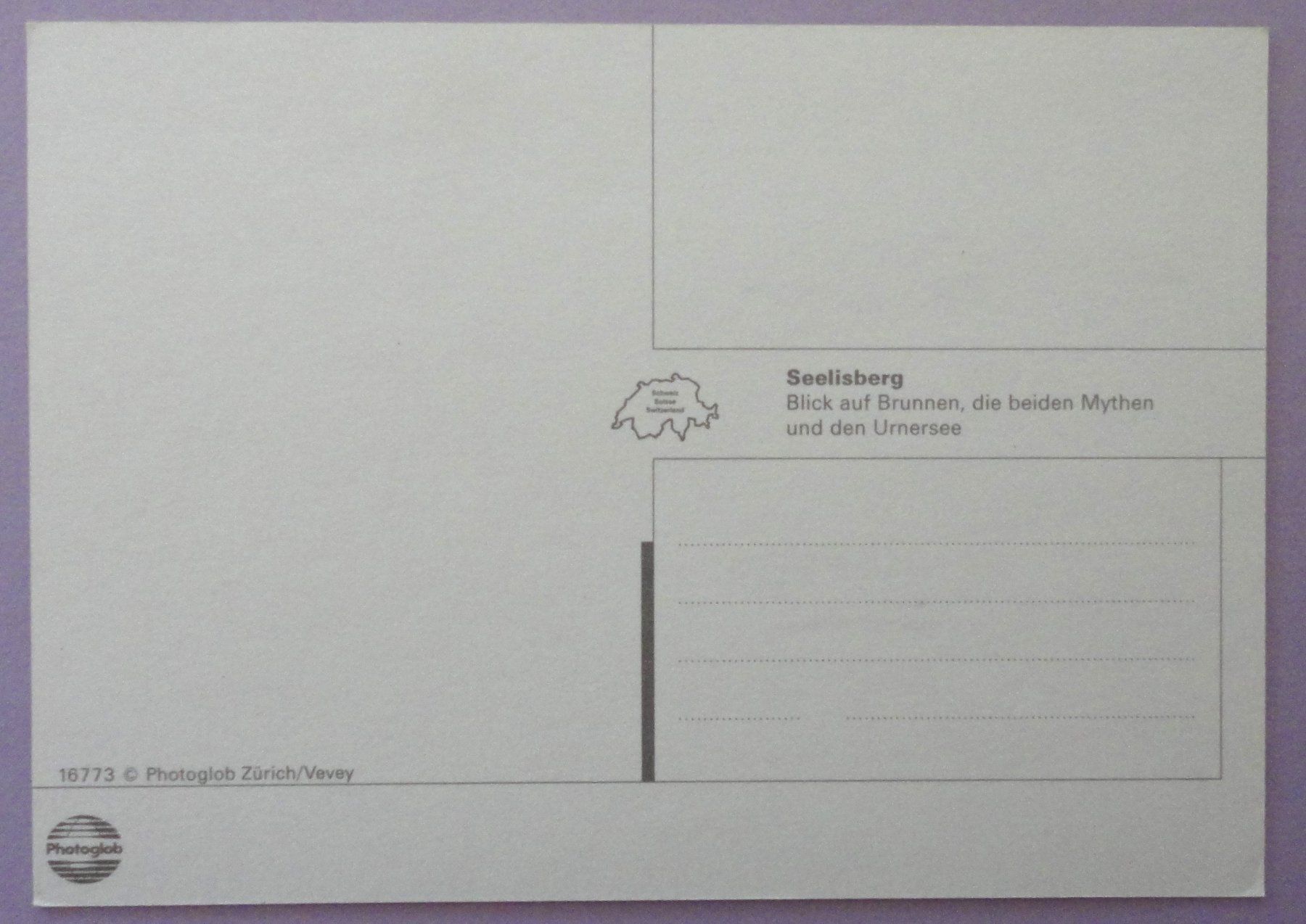 Cartoline postali: Seelisberg, Blick auf Brunnen – Usato da Fétigny venduto da Billy2miny 1