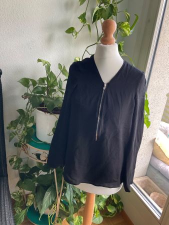 Magnifique chemise/tunique noire pure soie THE KOOPLES, t. S