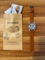 Lederarmband Hellbraun Kalb -  MoonSwatch - Omega Swatch