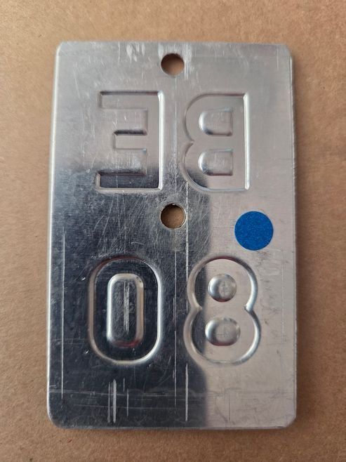 Sachs Schilder: Velonummer BE 80 plaque velo – Gebraucht aus Schenkon von Uhu007 1