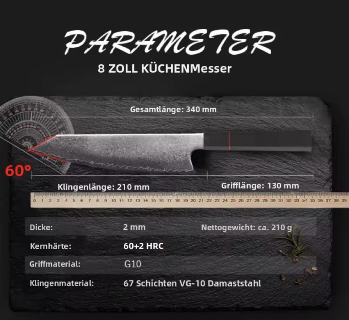 Coltelli da cucina: Kochmesser – Nuovo (secondo la descrizione) da Arbon venduto da clothes187 1
