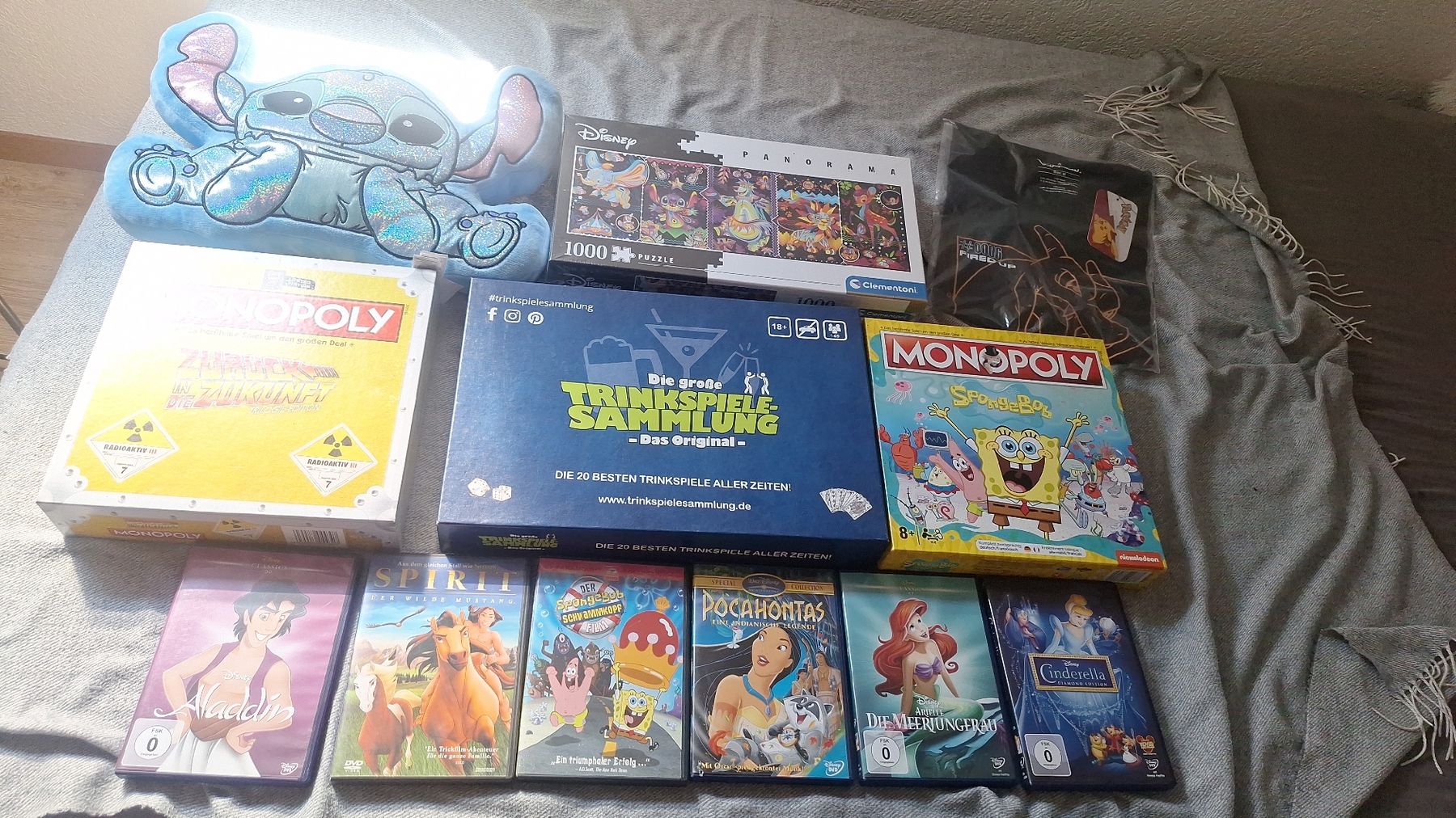 Disney Spiele: Monopoly, Spongebob, Disney, Trinkspielsammlung, DVDs – Neu (gemäss Beschreibung) aus Wynau von Ziegler_Secondhand