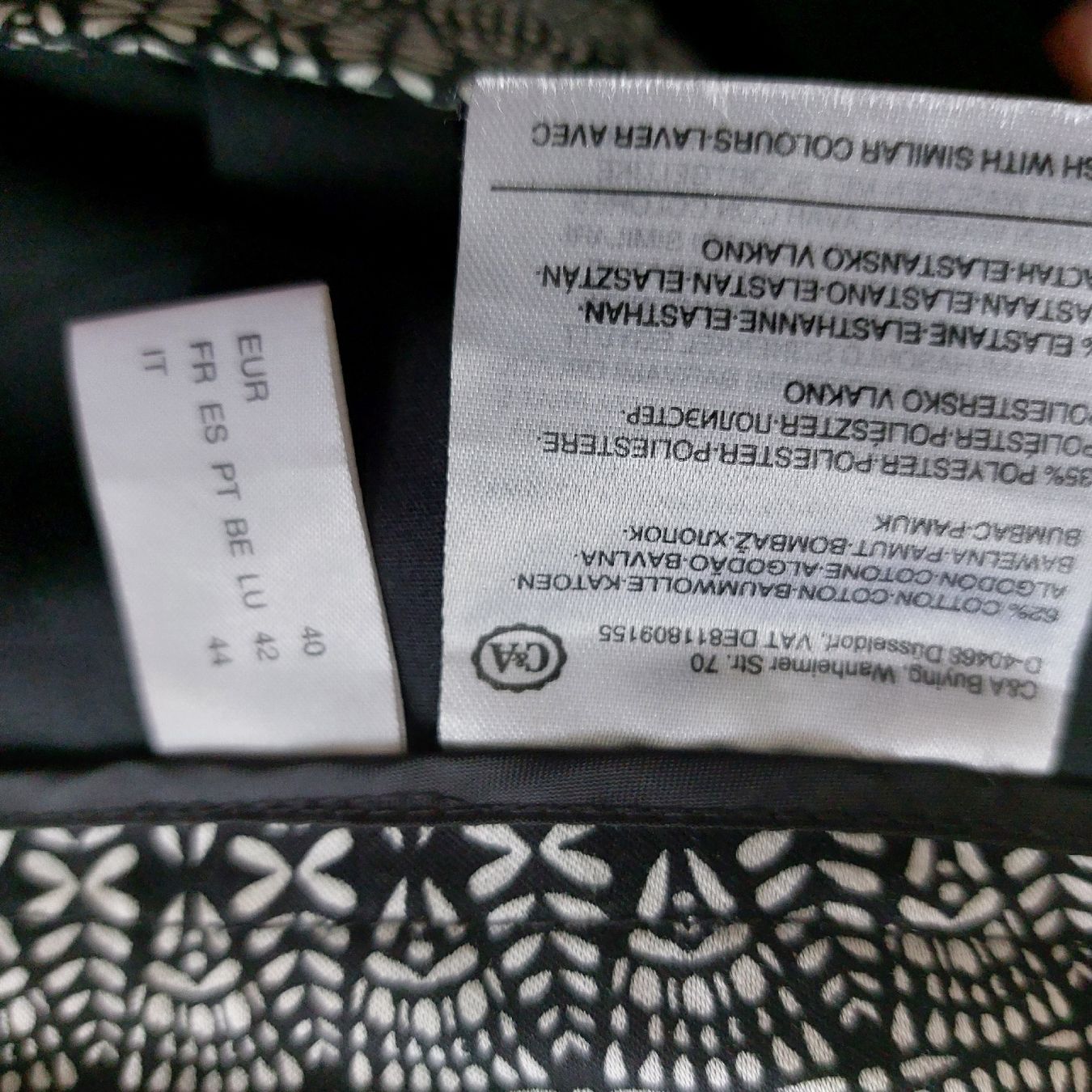 C&A Pantaloni: Hose, 40, ethnomuster schwarz weiss – Usato da Freienbach venduto da Stuagert 7
