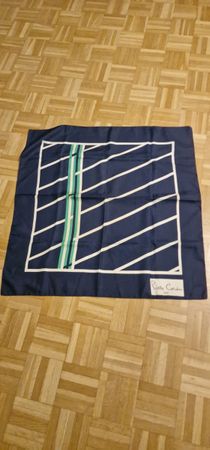 Pierre Cardin Seidenschal, Dunkelblau, Vintage, Top