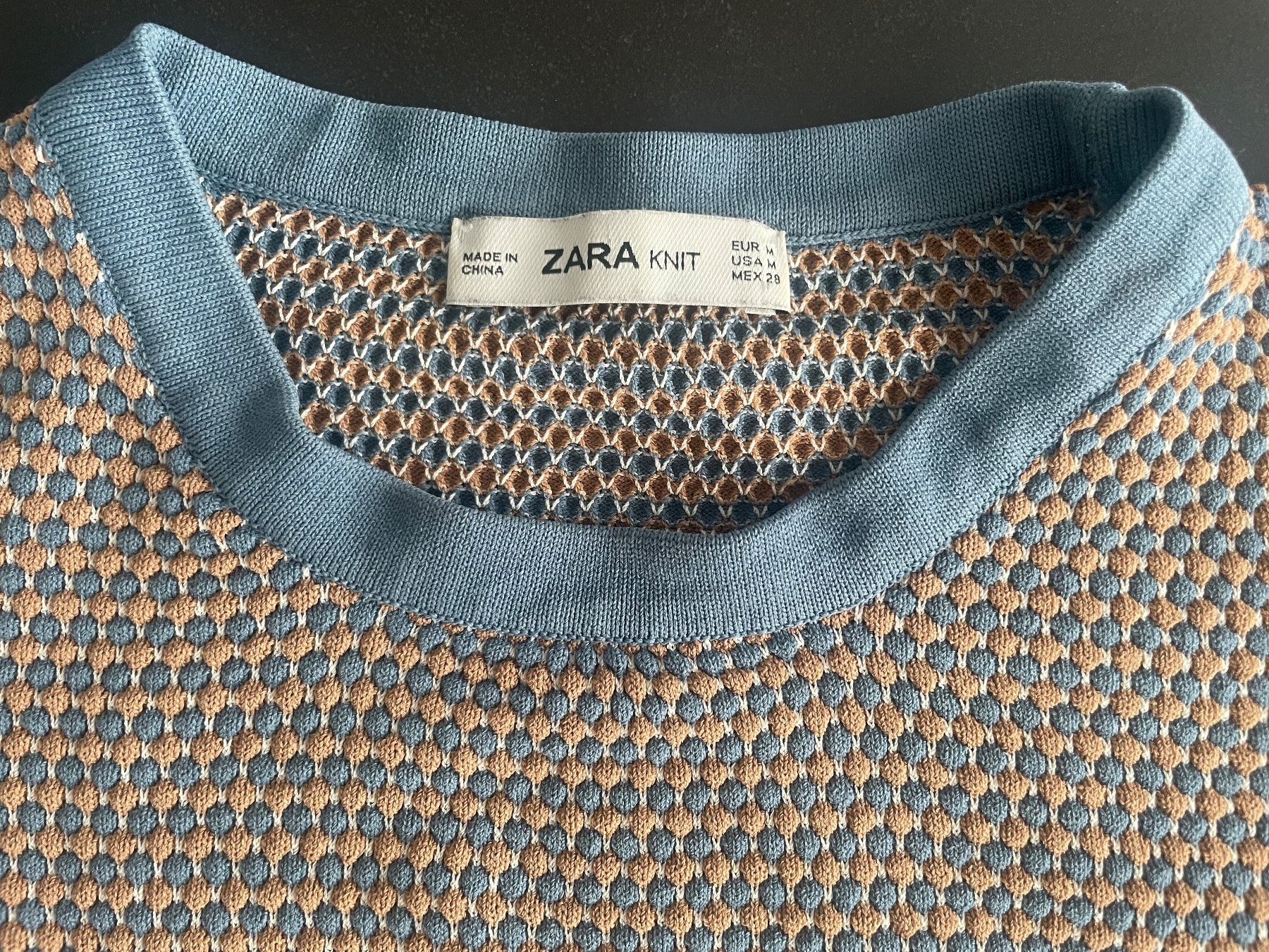 Zara Maglioni & Felpe: Zara Strickpullover, Gr. M, beige-blau, sehr elastisch – Usato da Wohlen AG venduto da kissne4 2