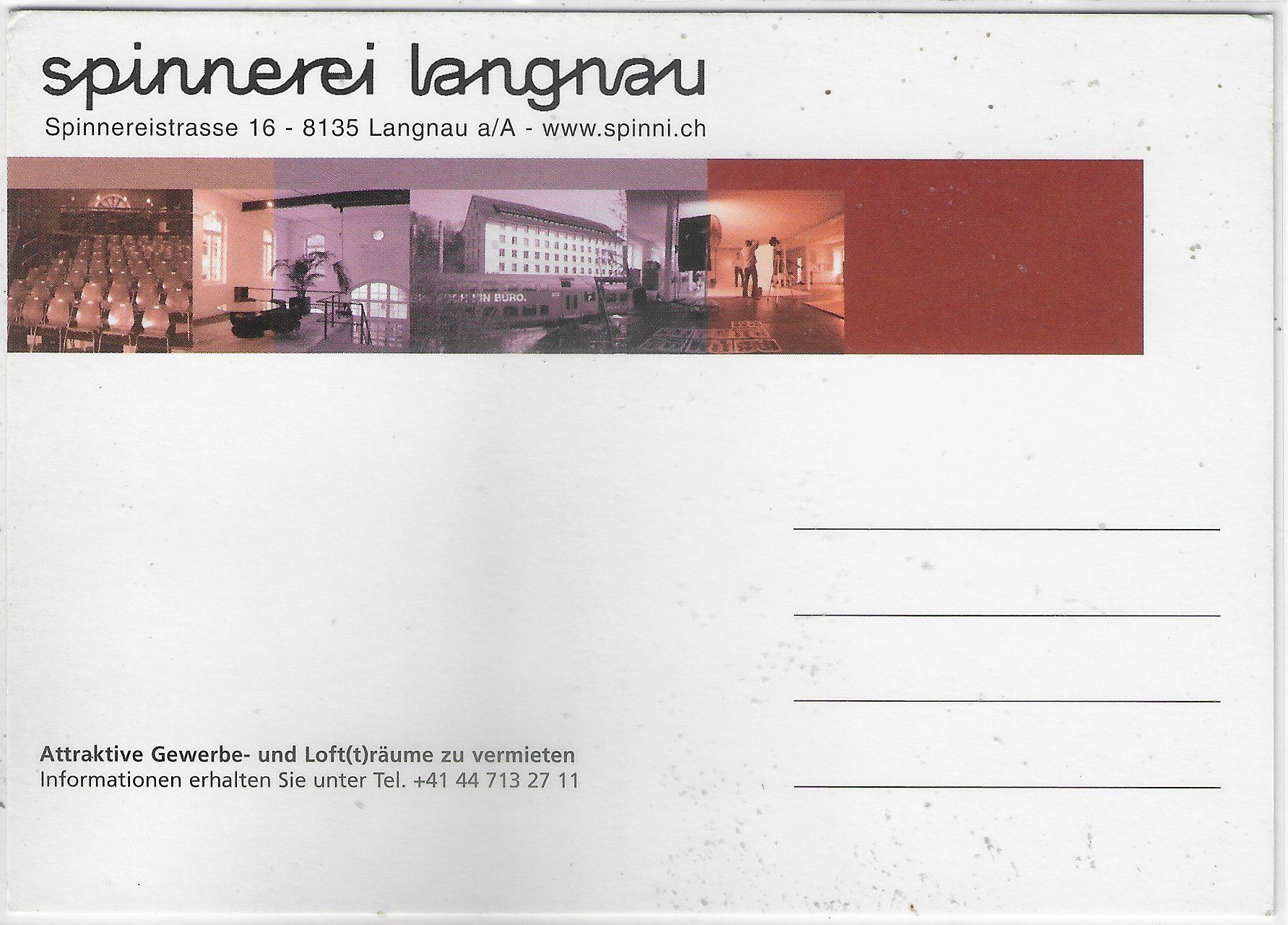 Ansichtskarten: Spinnerei Langnau a.A. – Gebraucht aus Ettingen von Kartenplanet 1