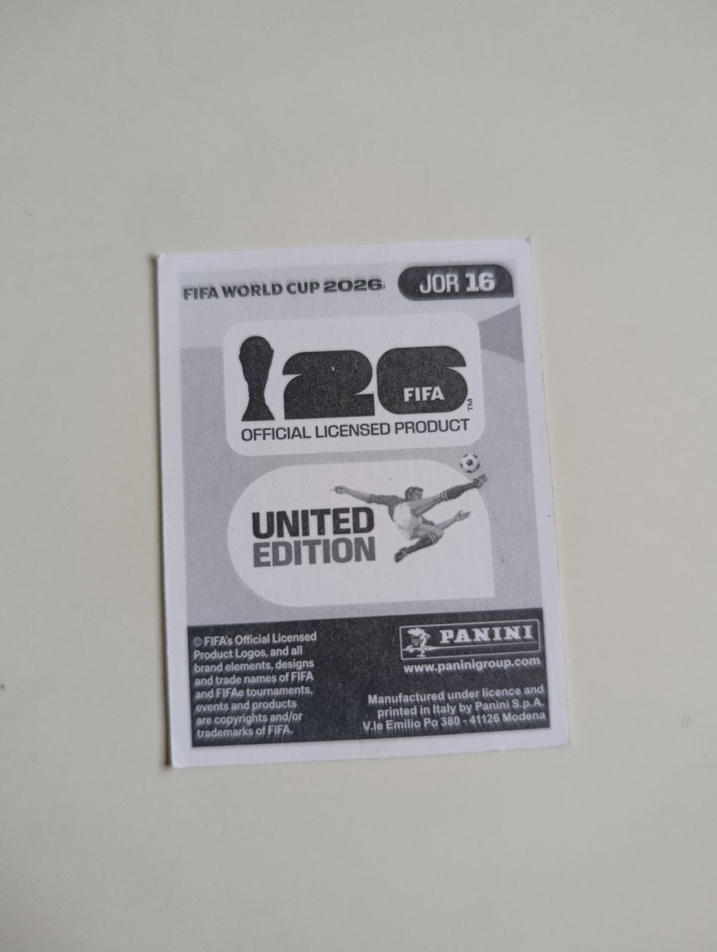 Panini Carte collezionabili: Panini World Cup 2026 JOR 16 – Nuovo (secondo la descrizione) da Lavey-Village venduto da pas_7xd2 1