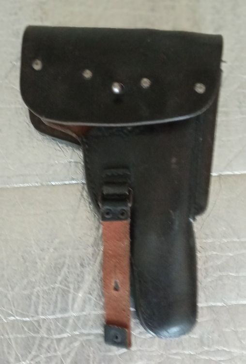 Étui Ceinture Pour Pistolet Walther P38/P1 - Nylon, Ouvert En Bas, Clip De Sécurité