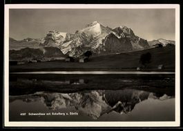 AK Schwende /AI, Schwendisee, Blick zu Schafberg und Säntis
