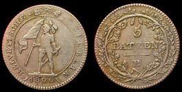 République Helvétique  5 batzen 1800 Argent HMZ 2-1188с TB
