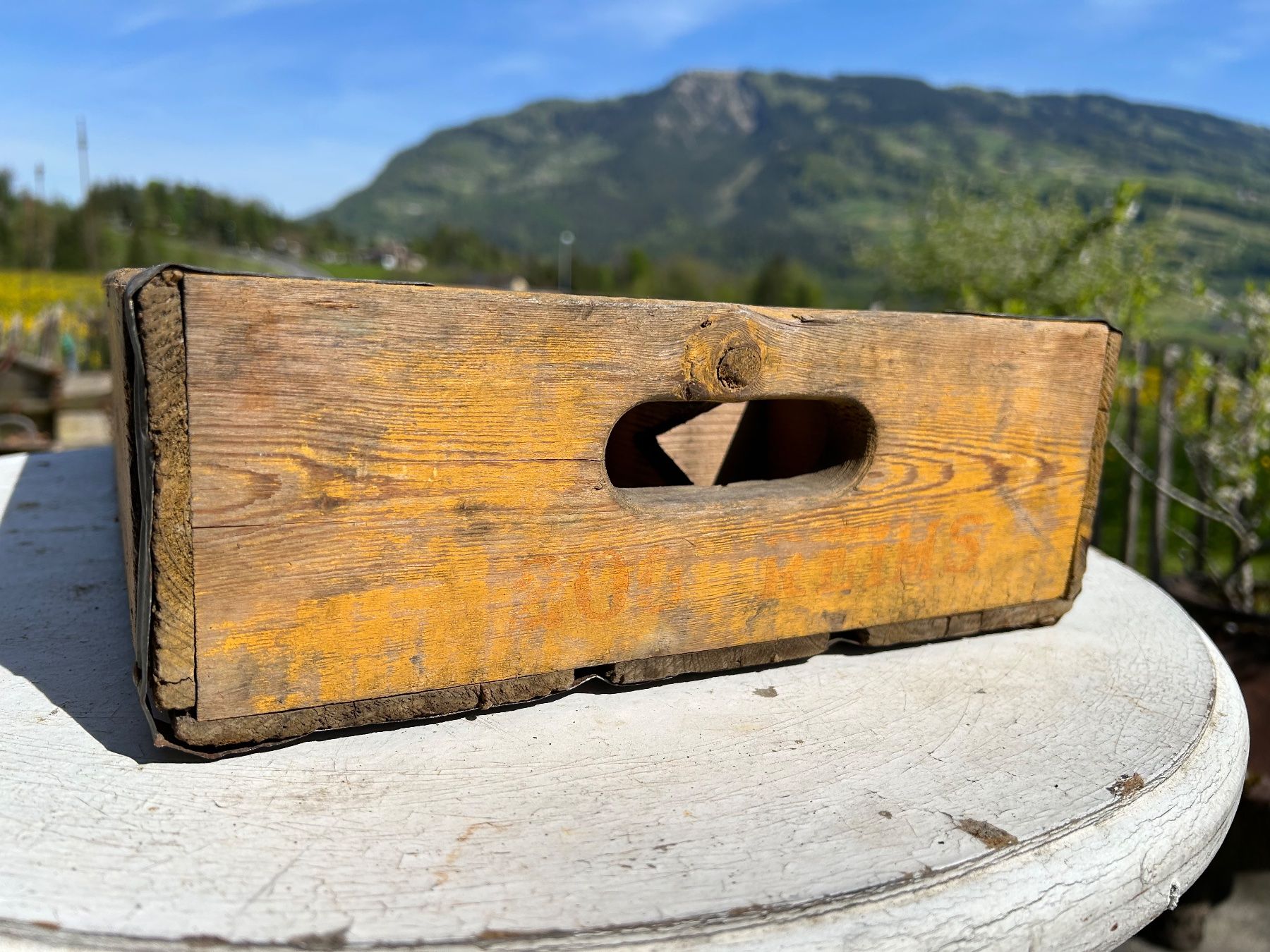 Casse di trasporto: Coca Cola Holzharrasse Vintage 1961 – Usato da Goldau venduto da Taburettli_Brocante 2