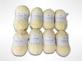 RICO DESIGN flauschiges Garn Gelb 8 Stk.