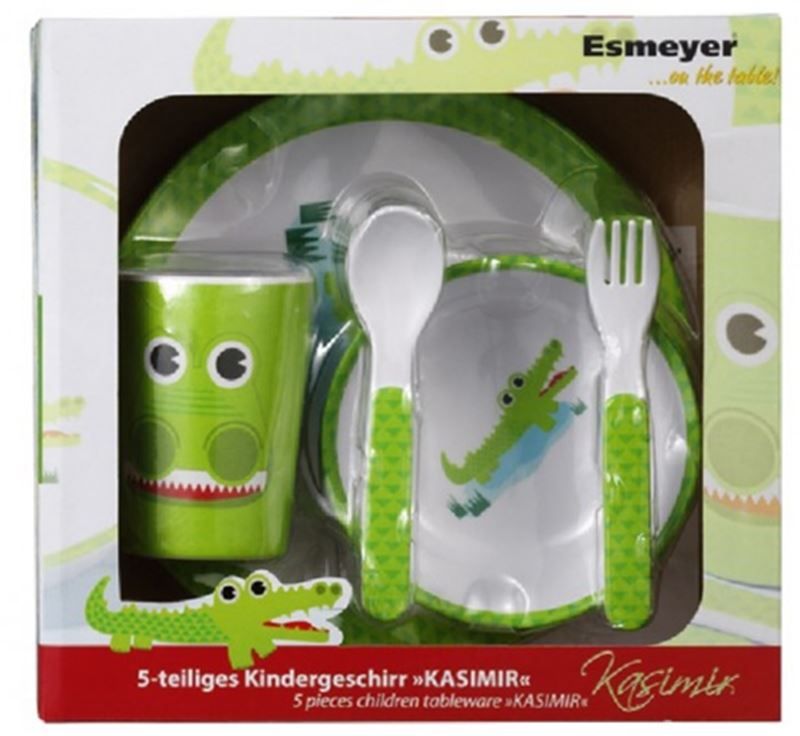 Set di piatti: Kindergeschirrset KROKODIL 5-tlg – Nuovo e nell'imballaggio originale da Wettingen venduto da kochshop 1