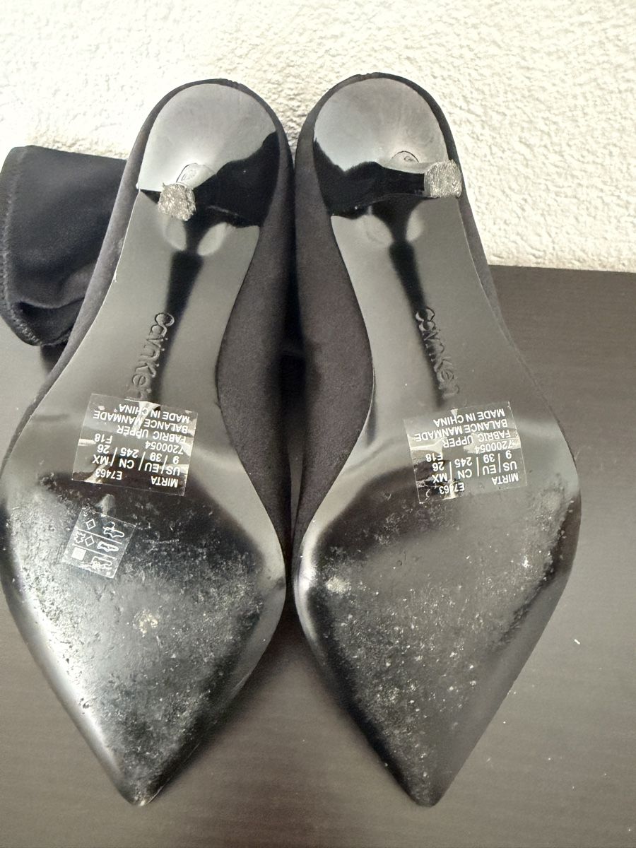Calvin Klein Damenschuhe: Calvin Klein Black Stretch Heeled Ankle Boots – Neu (gemäss Beschreibung) aus Oberengstringen von Titina90 4