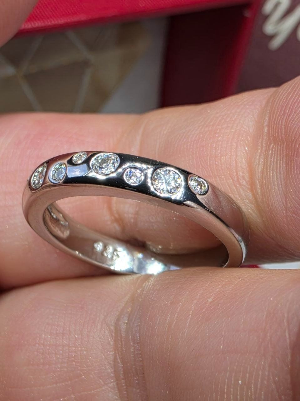 Anelli: Bague argent avec diamants de moissanite certifiés GRA – Nuovo e nell'imballaggio originale da Reconvilier venduto da Tsma67 8