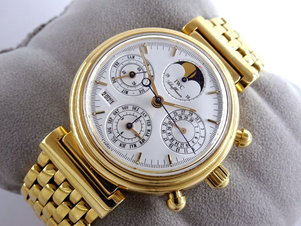 IWC DA VINCI 18K EWIGER KALENDER IW3750 CHRONO 39MM (Gebraucht) in