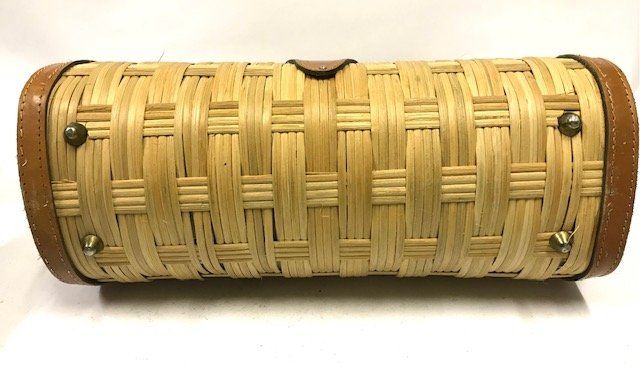 : Handtasche mit Leder und Korbweide 50er – Usato da Zürich venduto da gigimai67 8