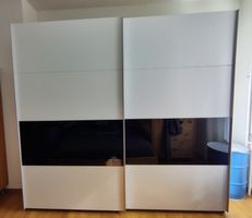 Kleiderschrank weiss/schwarz 