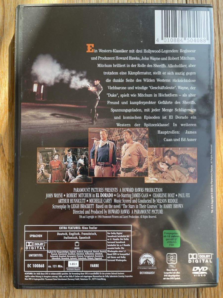 Tutti i DVDs: EL DORADO - DVD - Howard Hawks, John Wayne, Robert Mitchum – Nuovo (secondo la descrizione) da Aesch ZH venduto da Buckwild 1