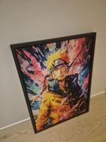 Naruto Manga ("Naruto") Canvas Print on Black Wooden Frame