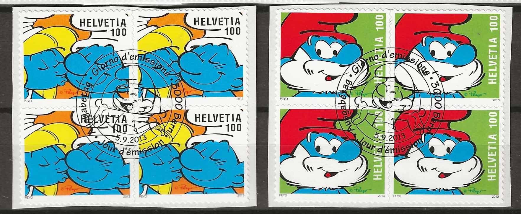 Tutti i francobolli: B1472 - Schtroumpfs B4 1er jour – Usato da Trélex venduto da Phil_Albert
