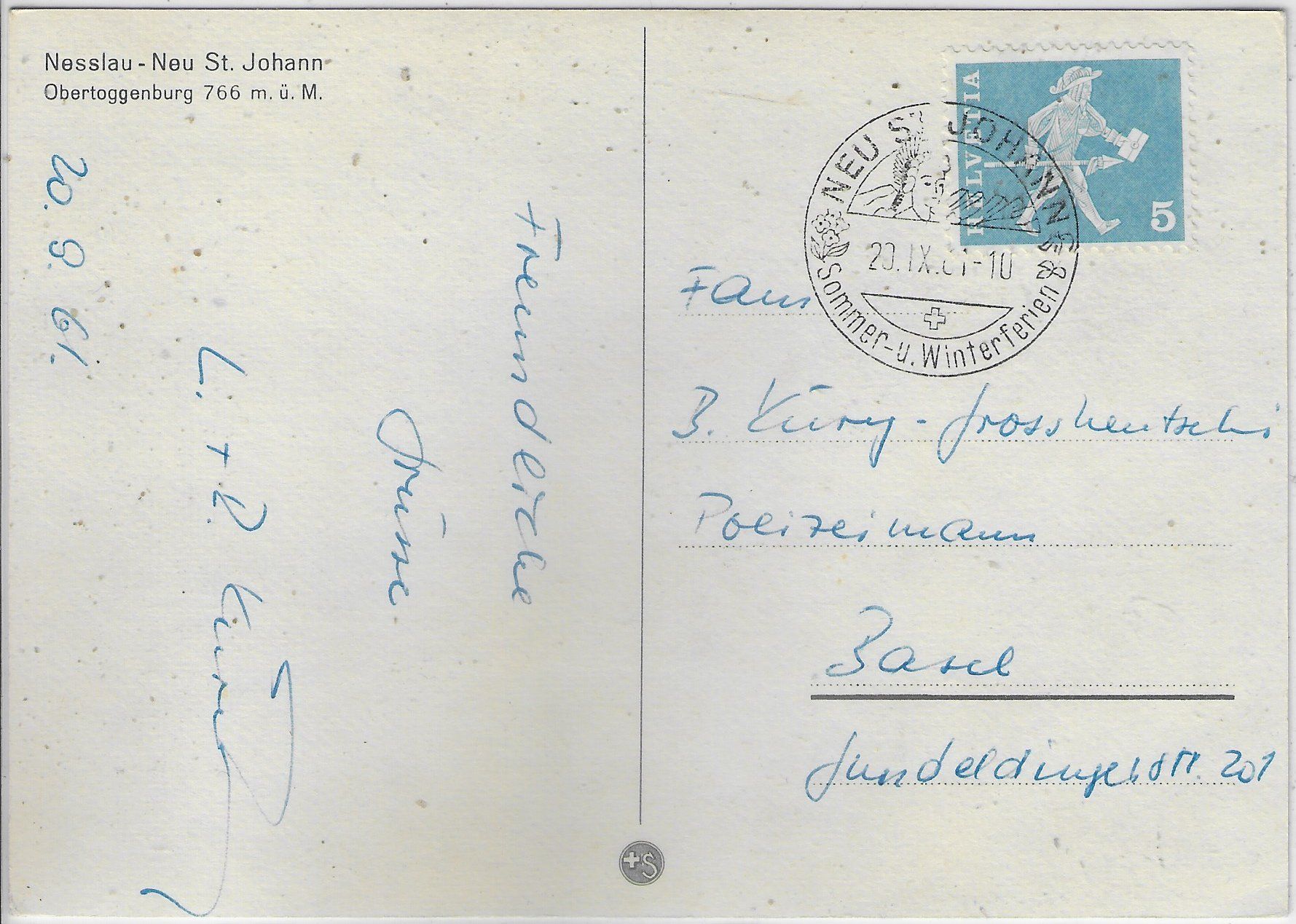 Cartoline postali: Nesslau - Neu St. Johann - Generalansicht – Usato da Ettingen venduto da Kartenplanet 1