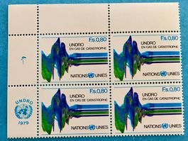 4 er Block Nations Unies ungestempelt  Siehe Original Fotos 