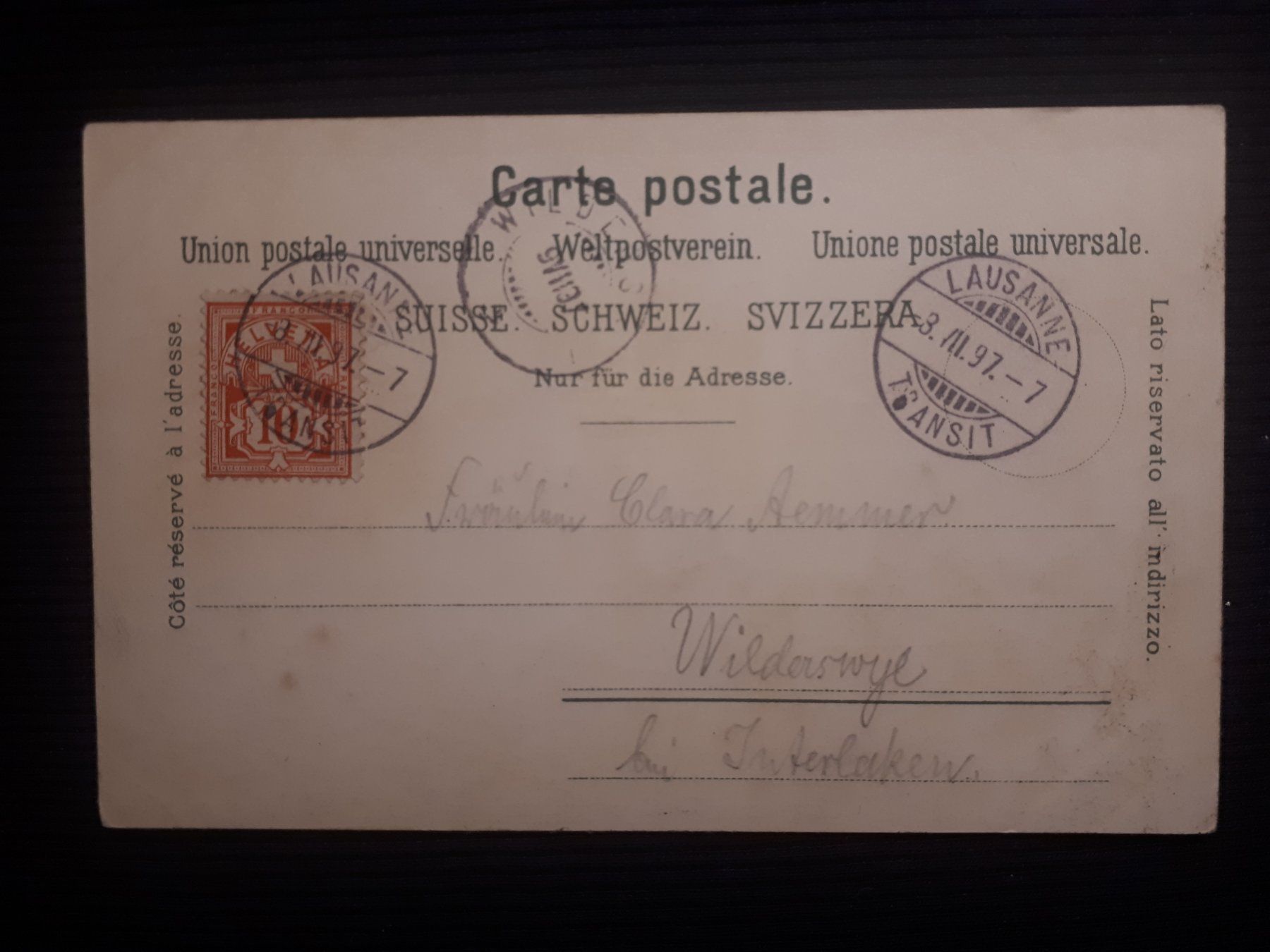 Cartoline postali: GENEVE 1897 !!! – Usato da Ponto Valentino venduto da giorgia06 1