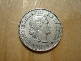 (N°5) 5 Rappen 1879  VZ-UNZ