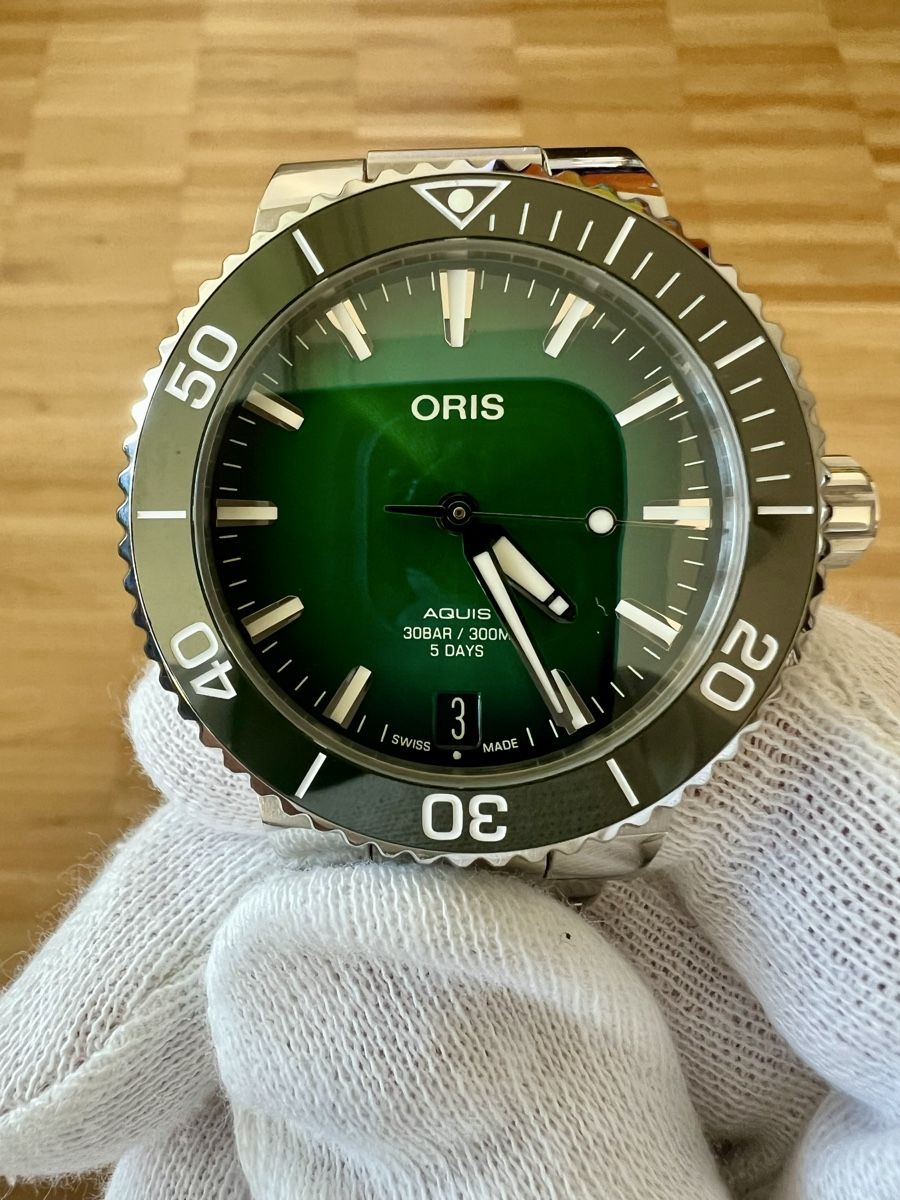 Oris Orologi: Oris Aquis Date I Full Set I Kautschukarmband – Usato da Solothurn venduto da branii.mac 2