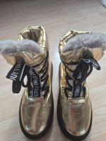 Goldene Winterstiefel, Grösse 38, NEU  für Damen!