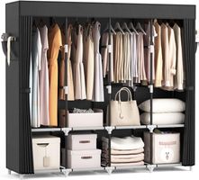 Kleiderschrank, Faltschrank,170*45*167 cm, Stoffschrank