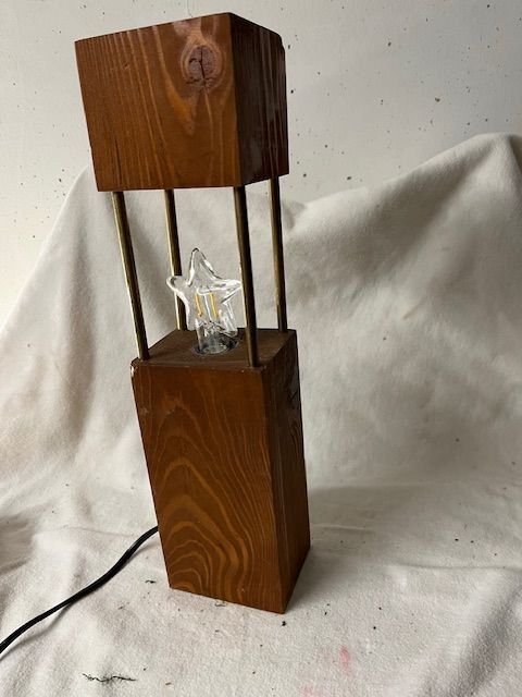 Lampade: Holzlampe 230V mit Schalter self Made – Nuovo (secondo la descrizione) da Naters venduto da juveman 2